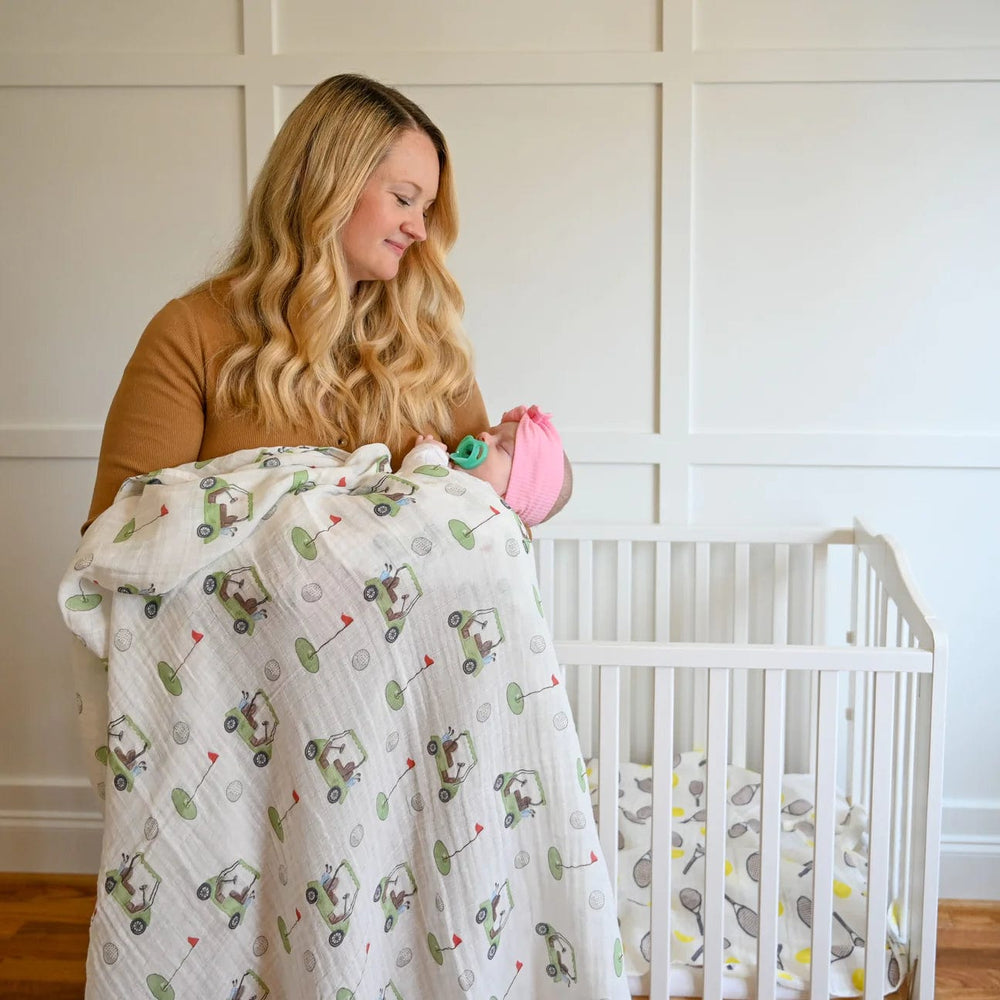 Golf A Round Swaddle Blanket LollyBanks Lil Tulips