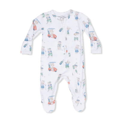 Golfing Teddy Bears - 2 Way Zipper Footie Angel Dear Lil Tulips