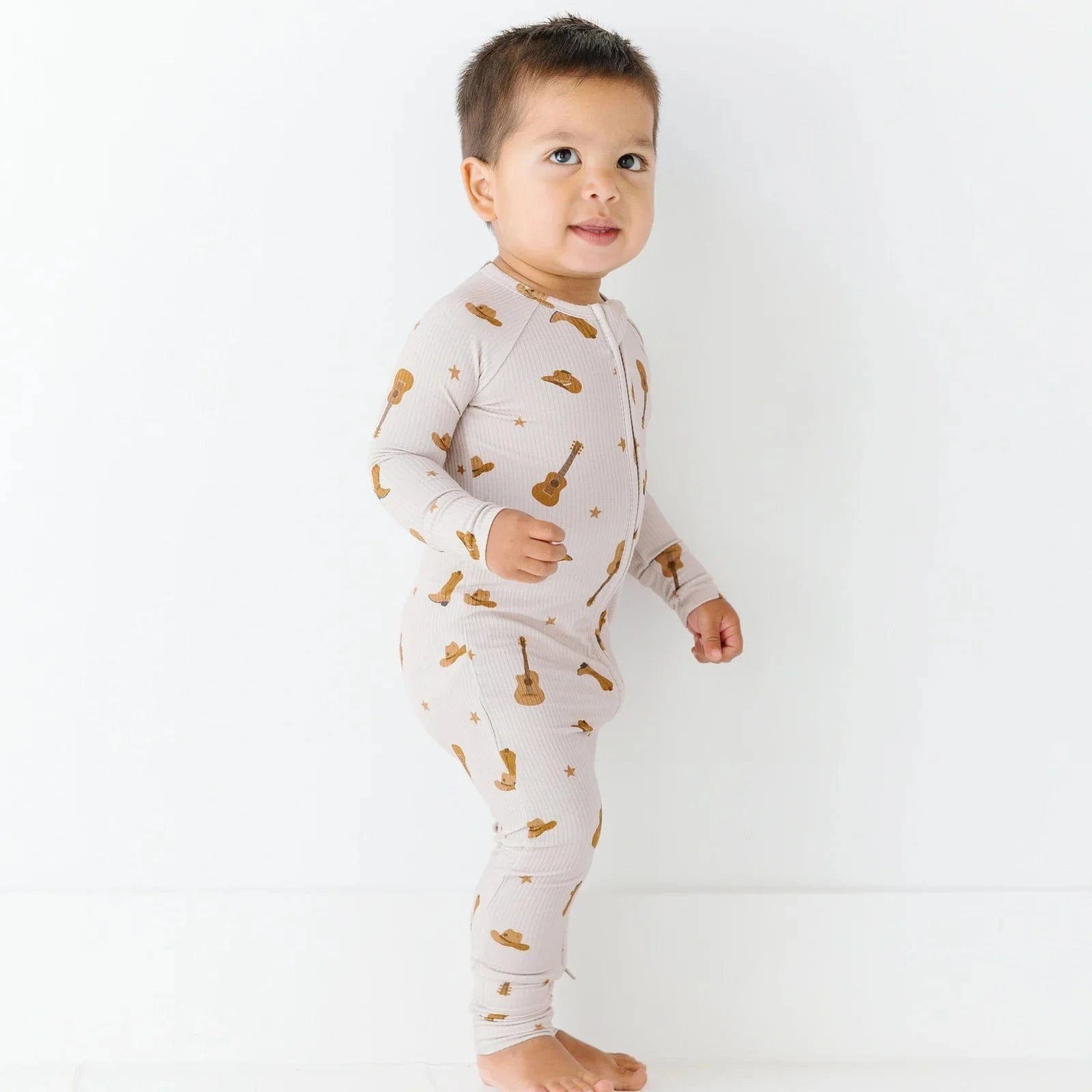 Gone Country Small Ribbed Zip Romper Brave Little Ones Lil Tulips