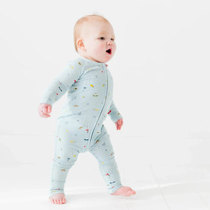 Gone Fishing Small Ribbed Zip Romper Brave Little Ones Lil Tulips