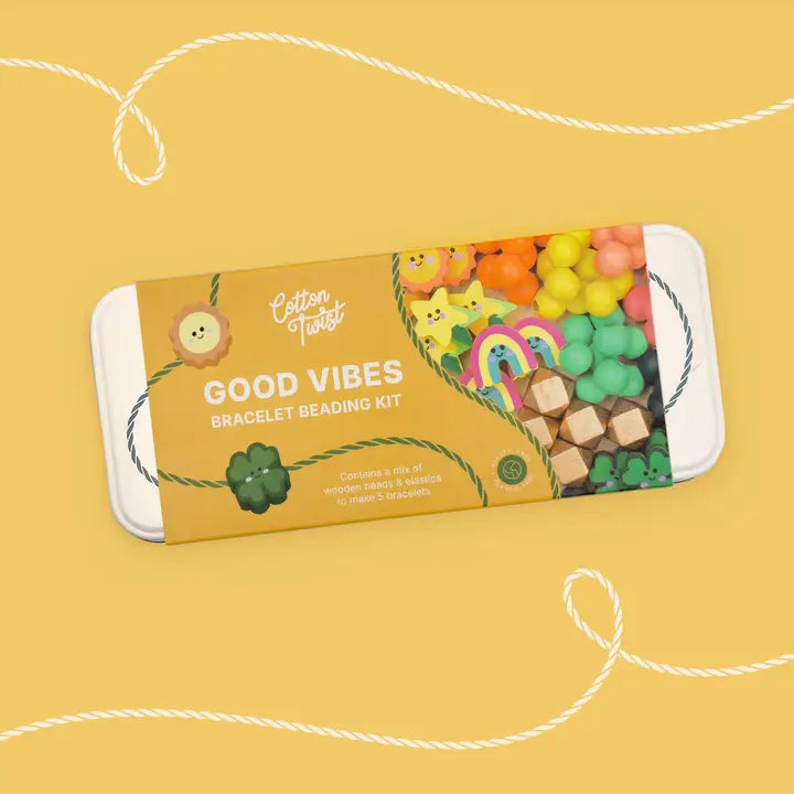 Good Vibes Bracelet Beading Kit (In Tin) Cotton Twist Lil Tulips