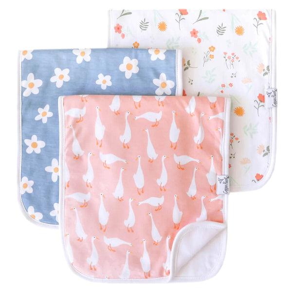 Goosie Burp Cloth Set Copper Pearl Lil Tulips