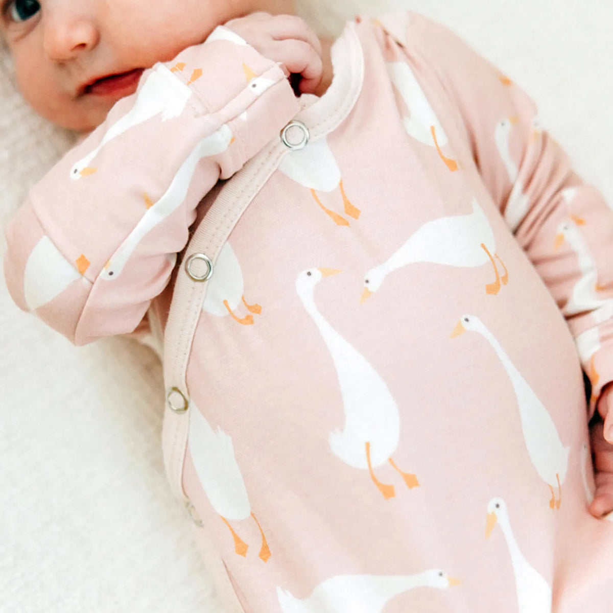 Goosie Newborn Knotted Gown Copper Pearl Lil Tulips