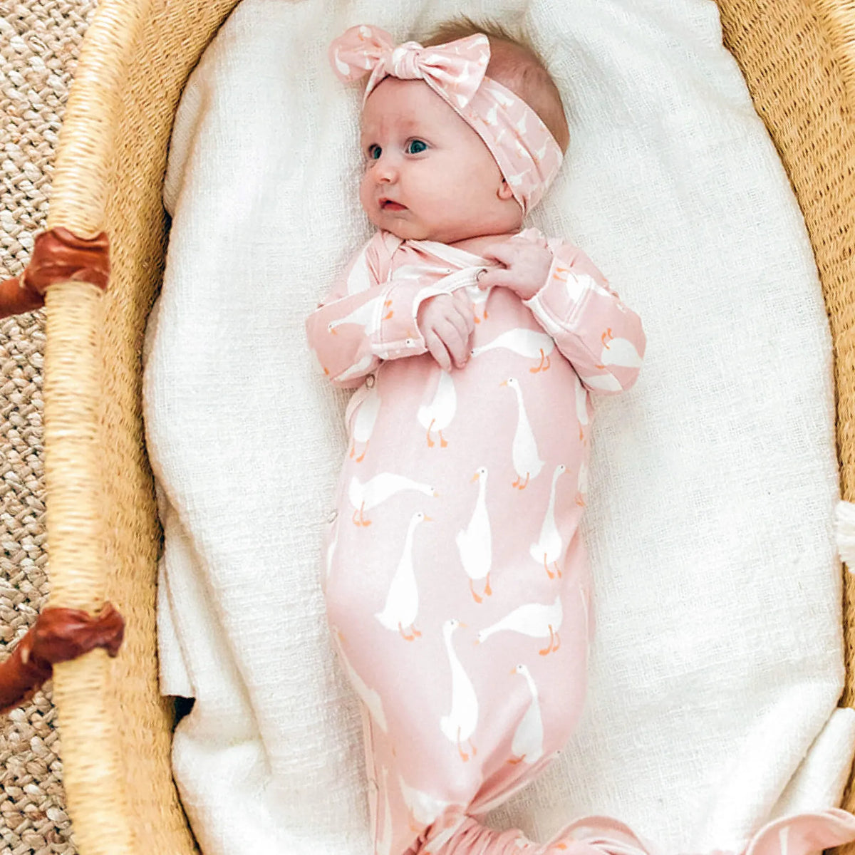 Goosie Newborn Knotted Gown Copper Pearl Lil Tulips