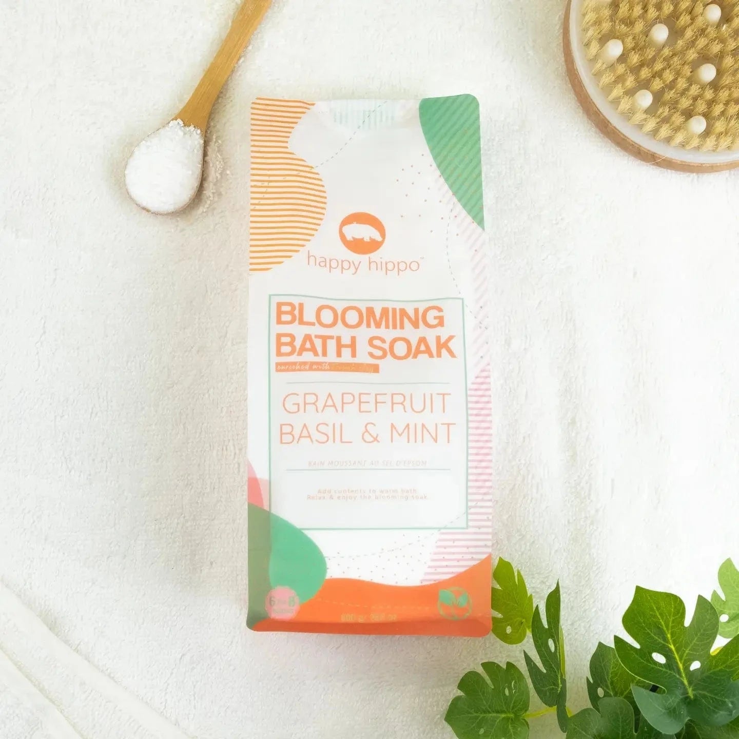 Grapefruit Basil & Mint-Blooming Bath Soak - 800g Happy Hippo Bath Lil Tulips