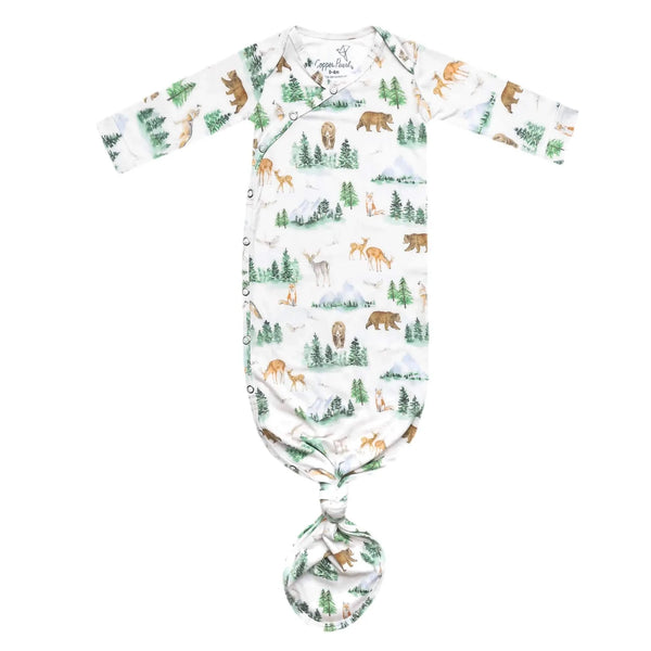 Grayson Newborn Knotted Gown Copper Pearl Lil Tulips