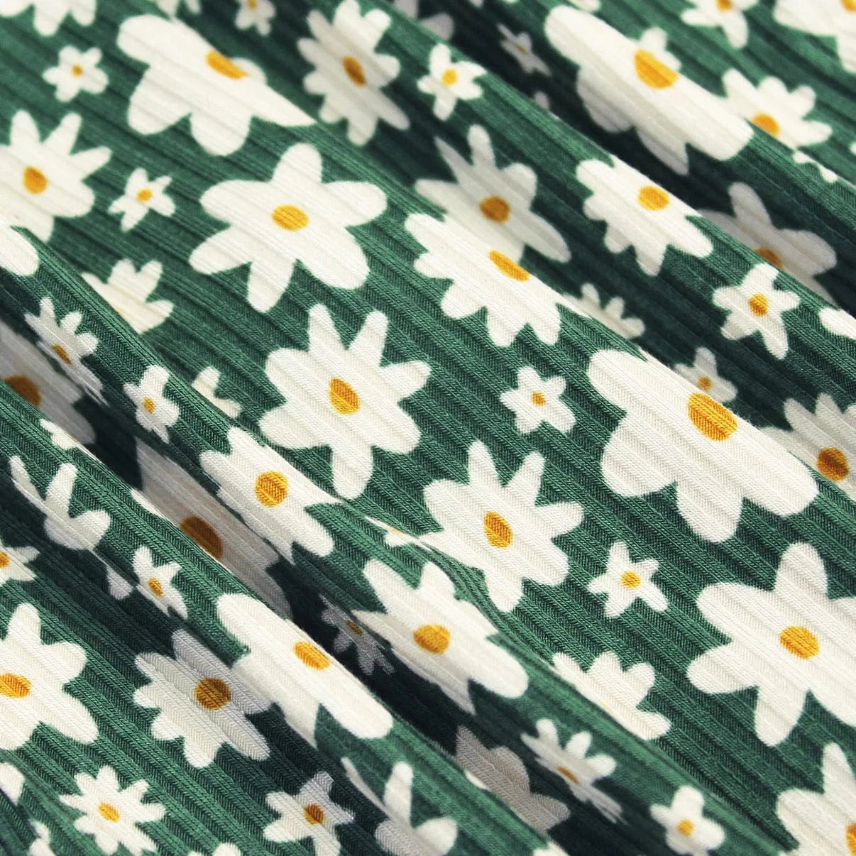 Green Floral Small Ribbed Youth Blanket Brave Little Ones Blankets Lil Tulips