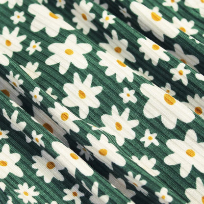 Green Floral Small Ribbed Youth Blanket Brave Little Ones Blankets Lil Tulips