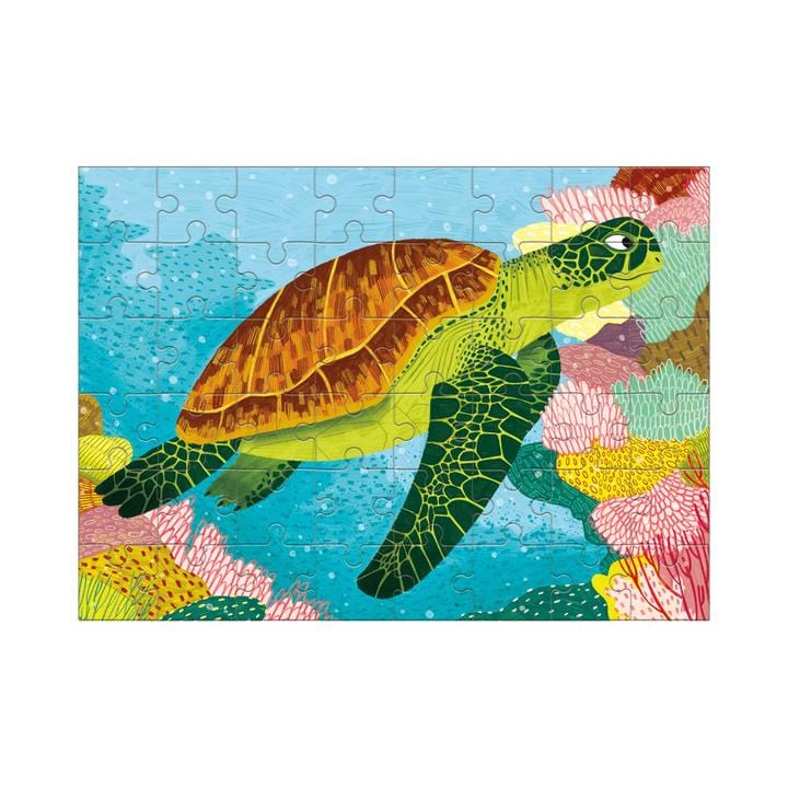 Green Sea Turtle 48 Piece Mini Puzzle Chronicle Books Lil Tulips