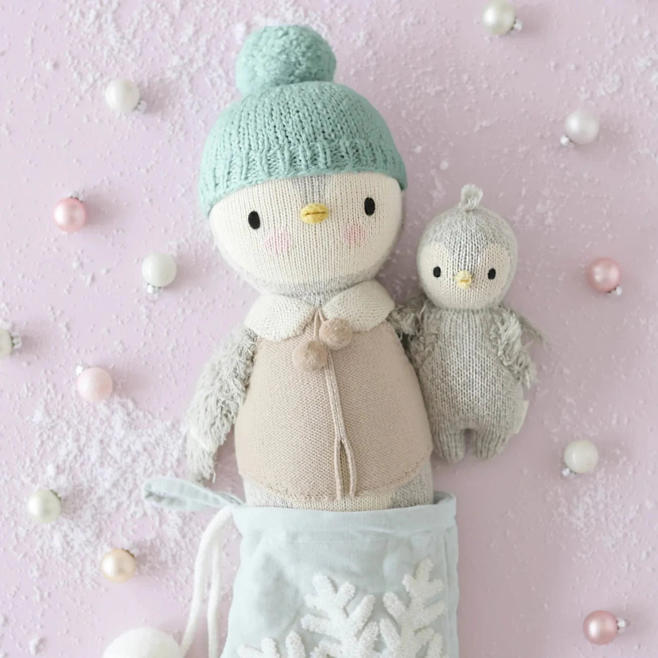 Greyson the penguin Hand Knit Doll cuddle+kind Lil Tulips