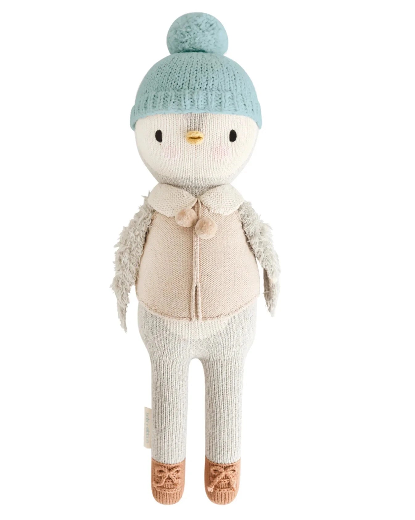 Greyson the penguin Hand Knit Doll cuddle+kind Lil Tulips