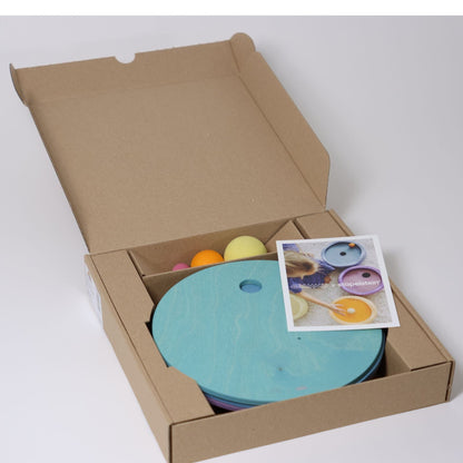 GRIMM’S x Stapelstein® Rolling Discs Cool Pastel Grimm's Lil Tulips