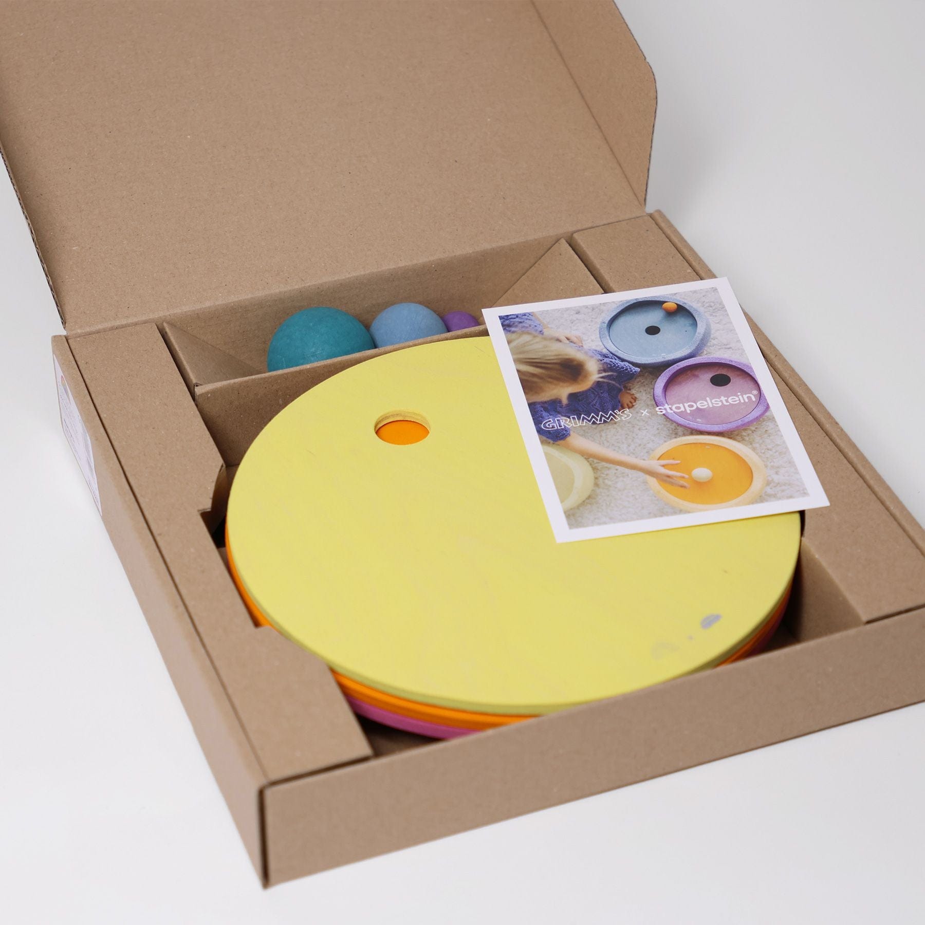 GRIMM’S x Stapelstein® Rolling Discs Warm Pastel Grimm's Lil Tulips