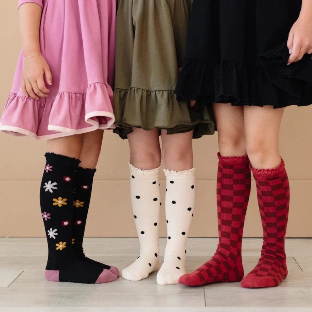 Groovy Girl Knee High Socks 3-Pack Little Stocking Company Lil Tulips