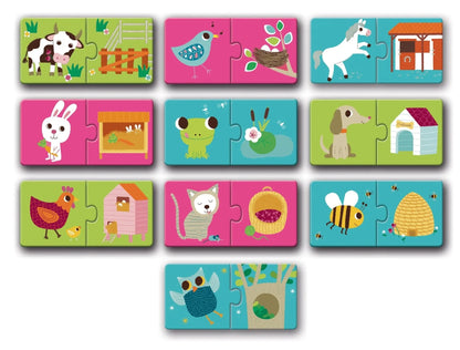 Habitat Puzzle Duo Matching Activity Djeco Lil Tulips