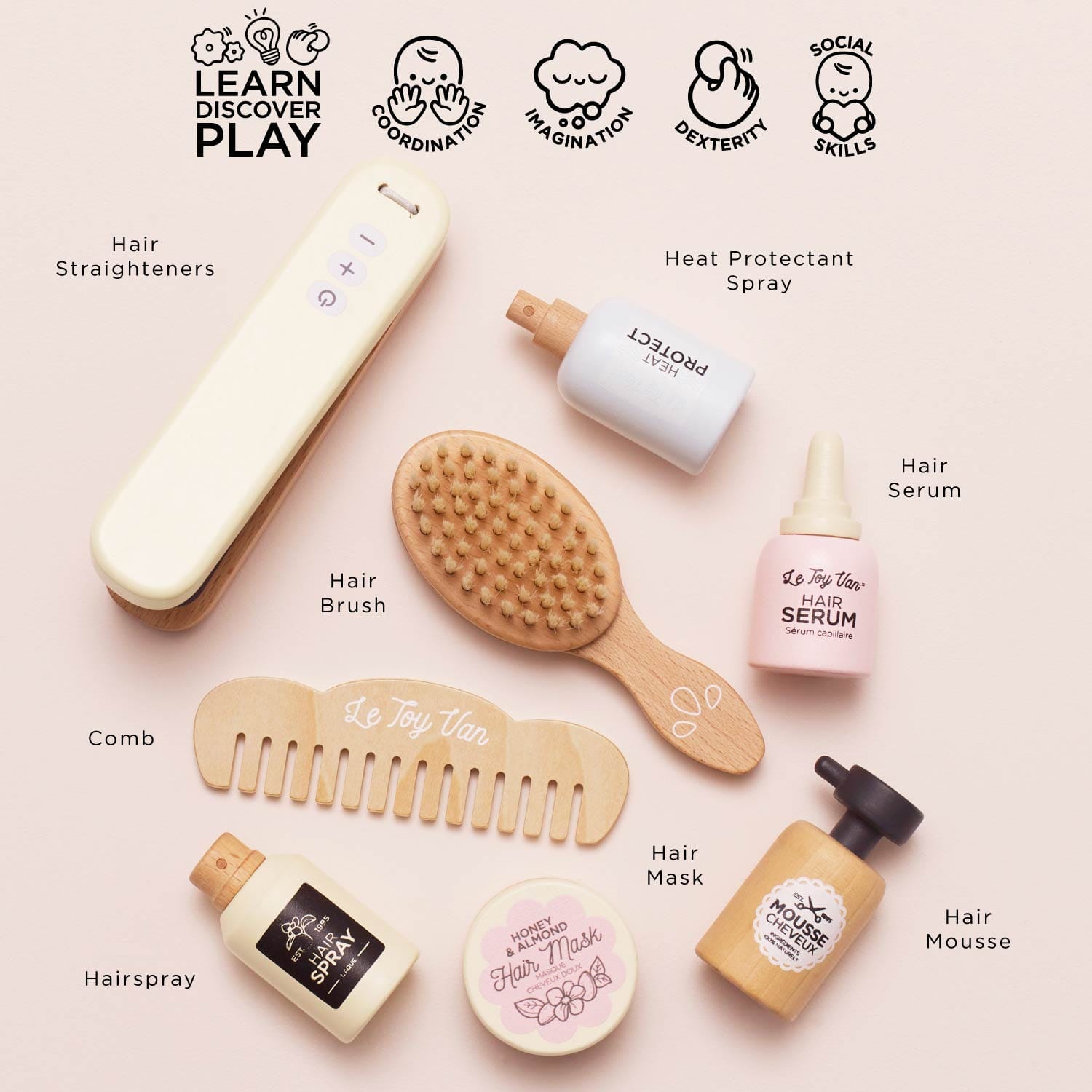 Hair Care & Straighteners Set Le Toy Van Lil Tulips