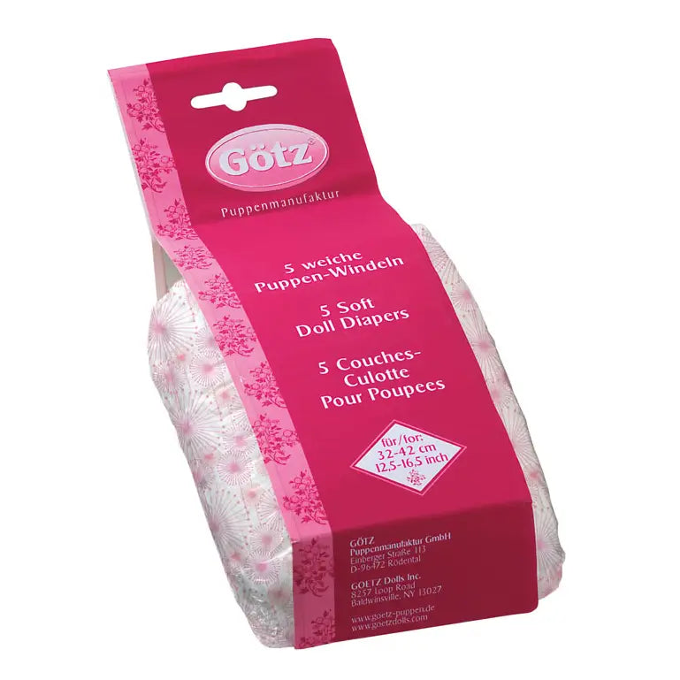 Happy Flower Doll Sized Diapers For 13" Baby Dolls Gotz Lil Tulips