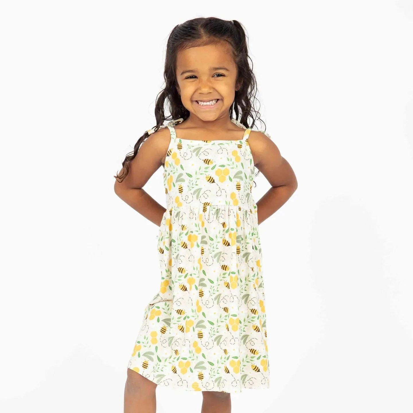 Happy Honey Bees Bamboo Sundress Emerson and Friends Baby & Toddler Clothing Lil Tulips