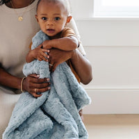 Heather Blue Dream Blanket Receiving Saranoni Lil Tulips