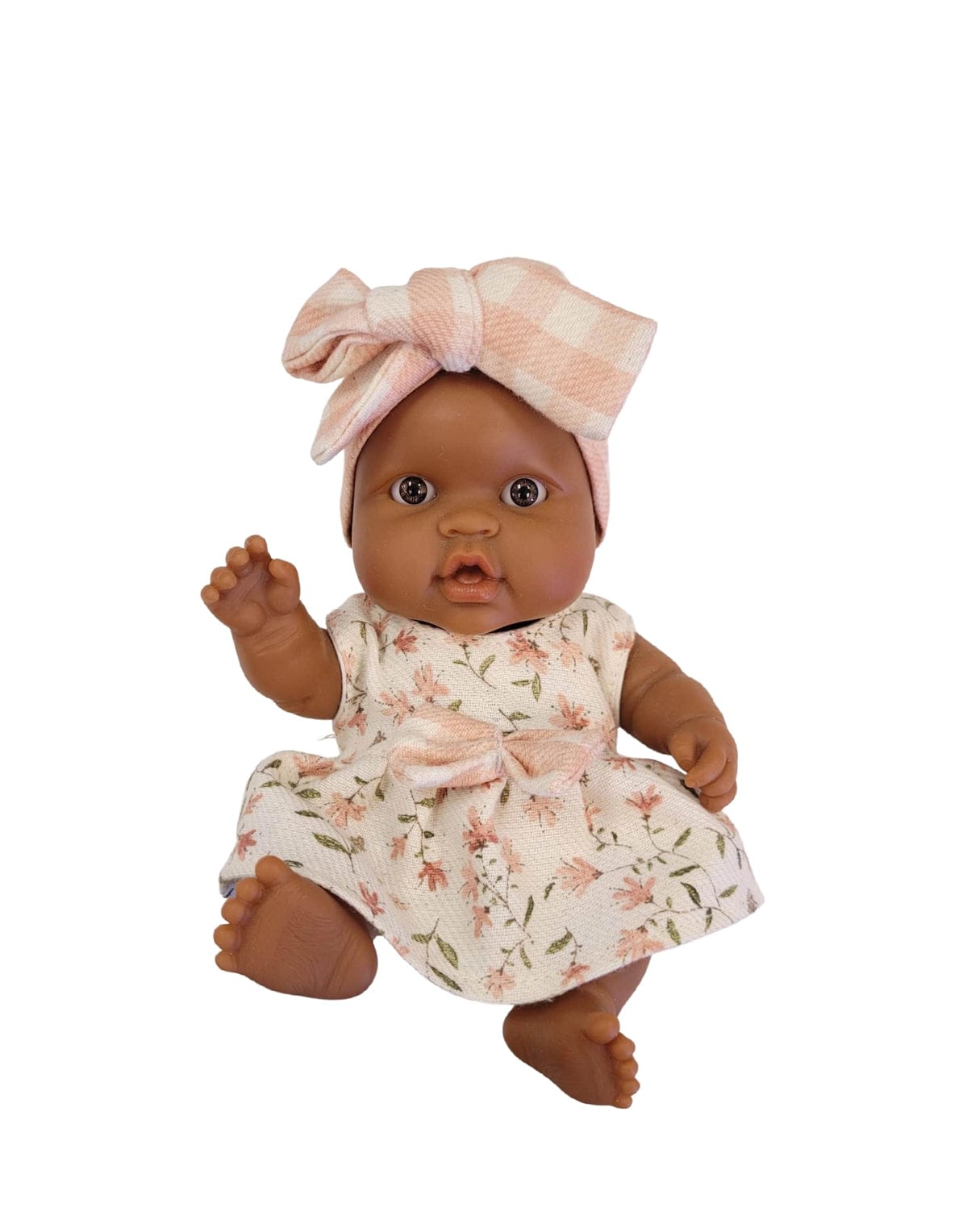 Hebe with Flowery Dress & Pink Buckwheat Headband - Peques Doll Paola Reina Dolls Lil Tulips