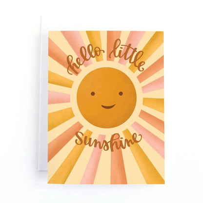 Hello Little Sunshine Baby Shower Card Pedaller Designs Lil Tulips