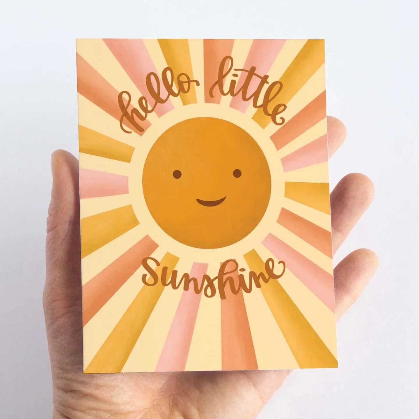 Hello Little Sunshine Baby Shower Card Pedaller Designs Lil Tulips