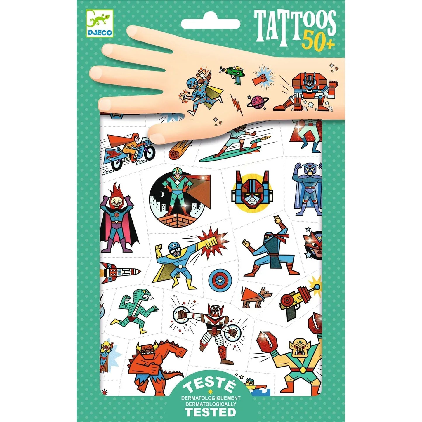Heroes vs Villains Temporary Tattoos Djeco Lil Tulips