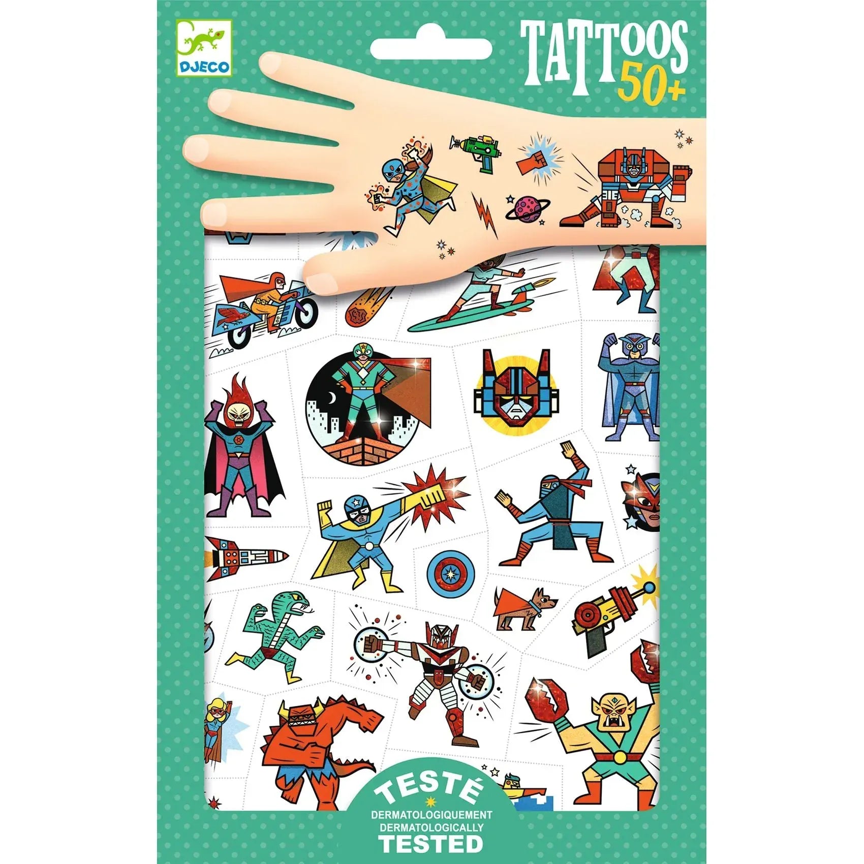 Heroes vs Villains Temporary Tattoos Djeco Lil Tulips