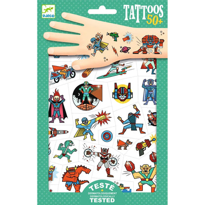Heroes vs Villains Temporary Tattoos Djeco Lil Tulips