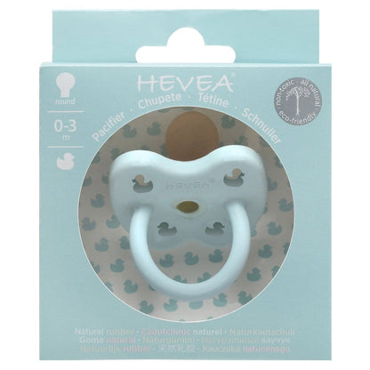 Hevea Pacifier Baby Blue ROUND Rubber Hevea Pacifiers & Teethers Lil Tulips
