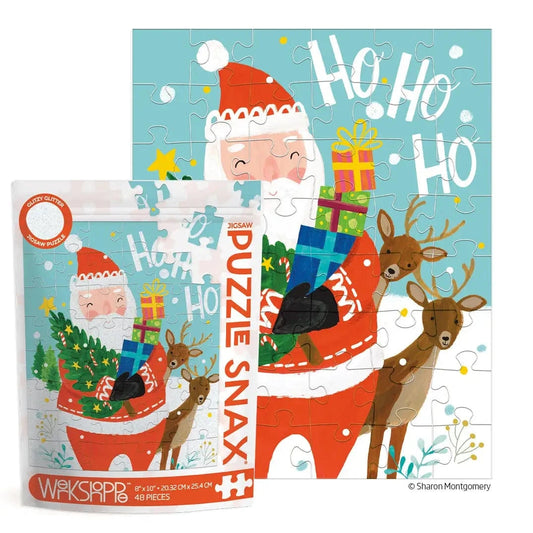 Ho Ho Ho Santa 48 Piece Puzzle Snax WerkShoppe Lil Tulips