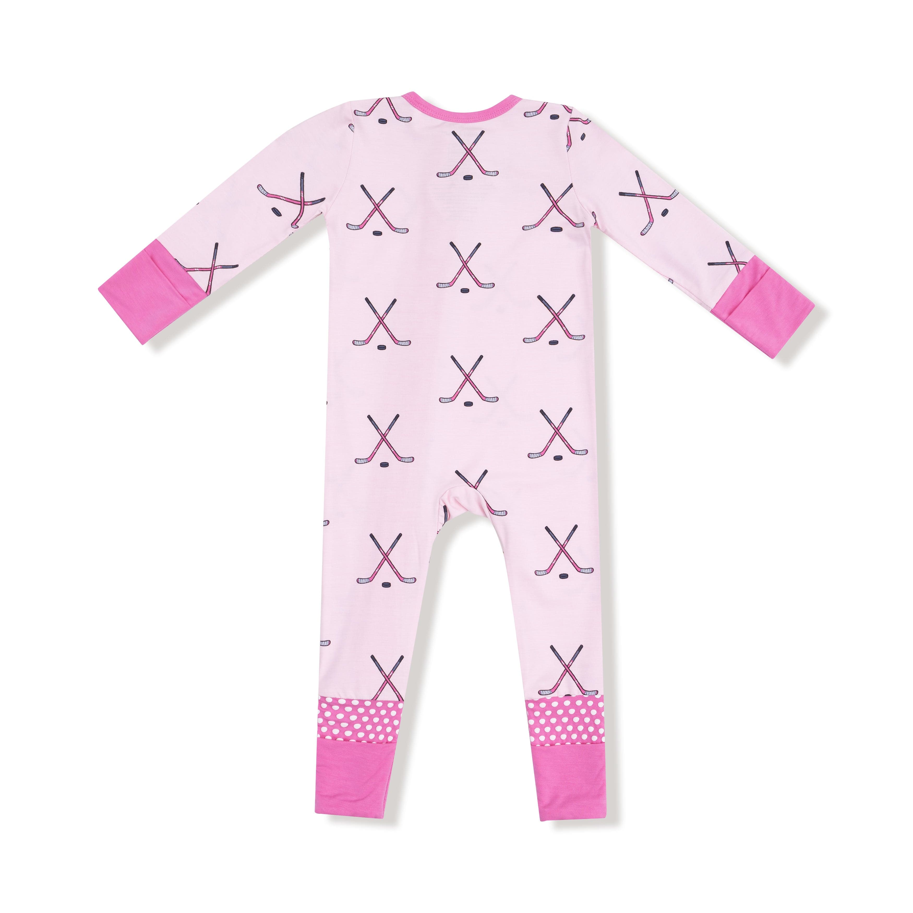 Hockey - Pink - 2 Way Zipper Romper Angel Dear Lil Tulips