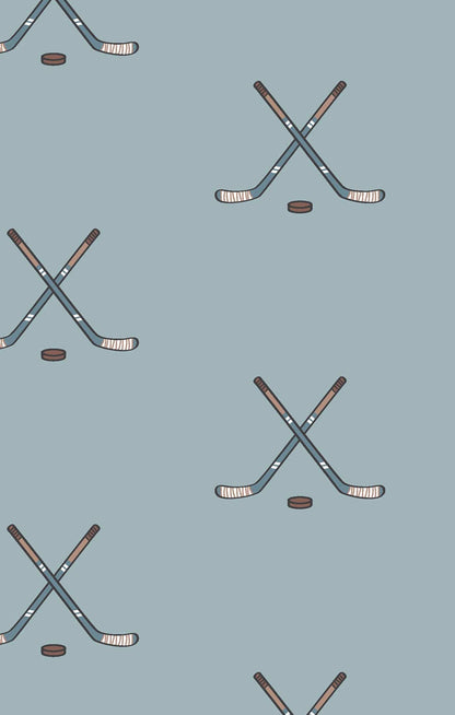 Hockey - Stone Blue - 2 Way Zipper Footie Angel Dear Lil Tulips