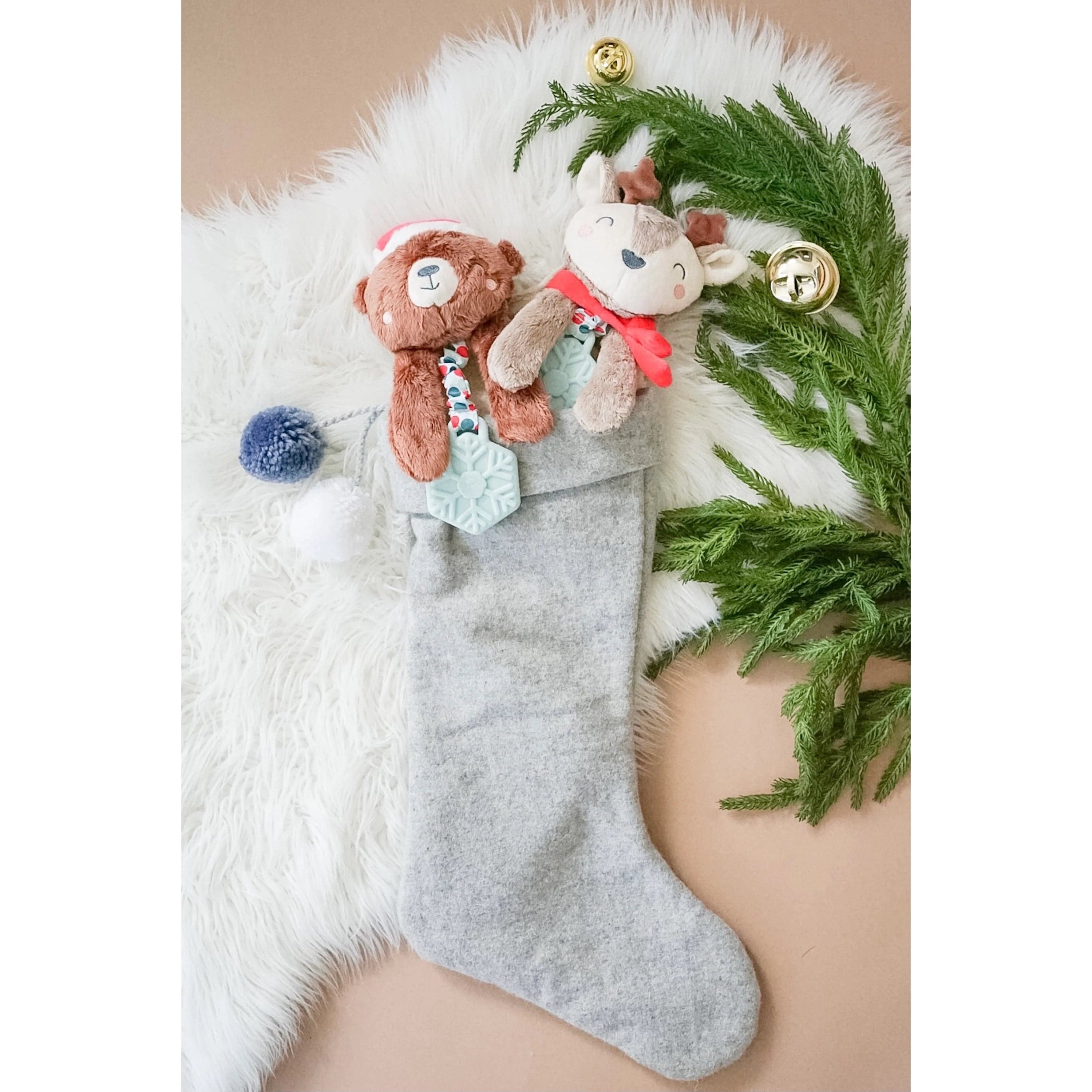 Holiday Bear Itzy Lovey™ Plush + Teether Toy Itzy Ritzy Lil Tulips