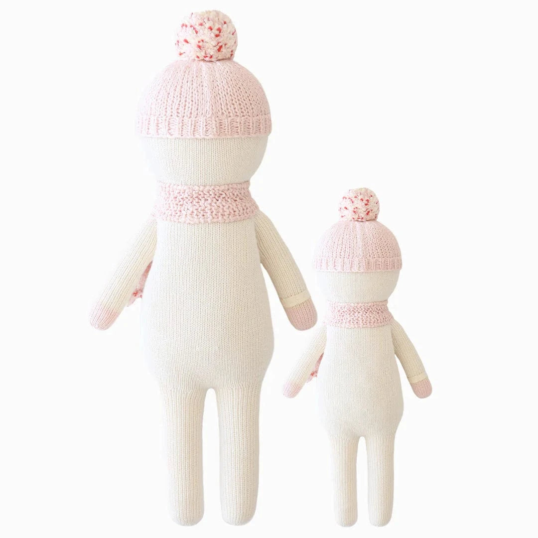 Holly the snowman Hand Knit Doll cuddle+kind Lil Tulips