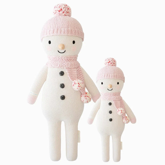 Holly the snowman Hand Knit Doll cuddle+kind Lil Tulips