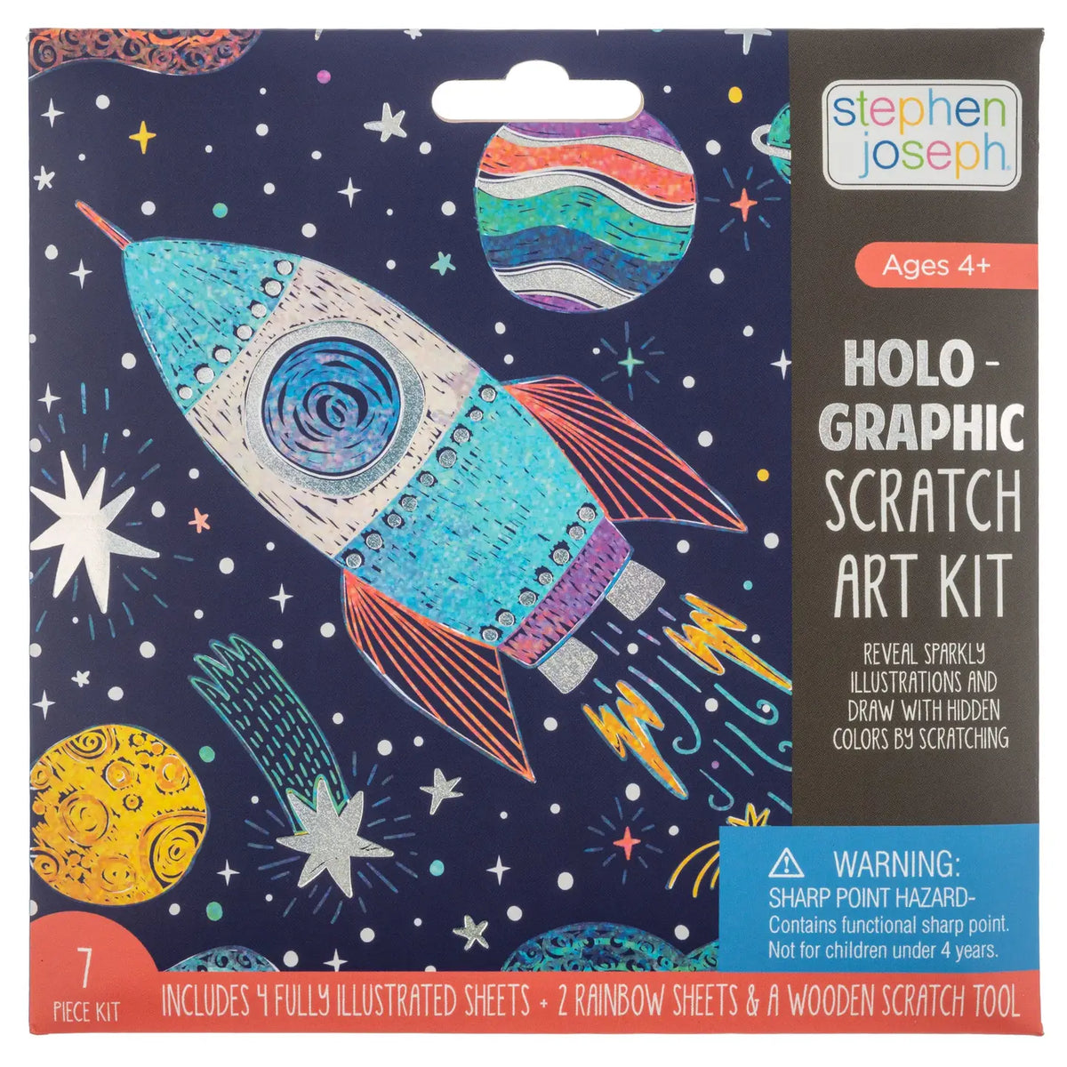 Holographic Scratch Art - Space Stephen Joseph Gifts Lil Tulips