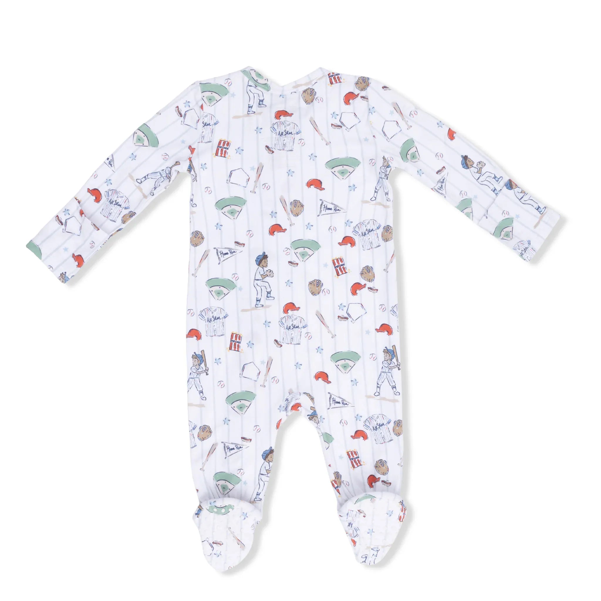 Home Run Baseball - 2 Way Zipper Footie Angel Dear Lil Tulips