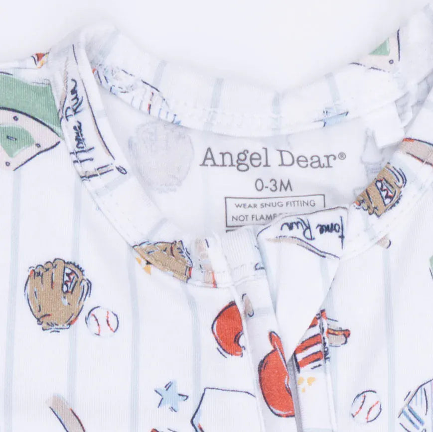 Home Run Baseball - 2 Way Zipper Footie Angel Dear Lil Tulips