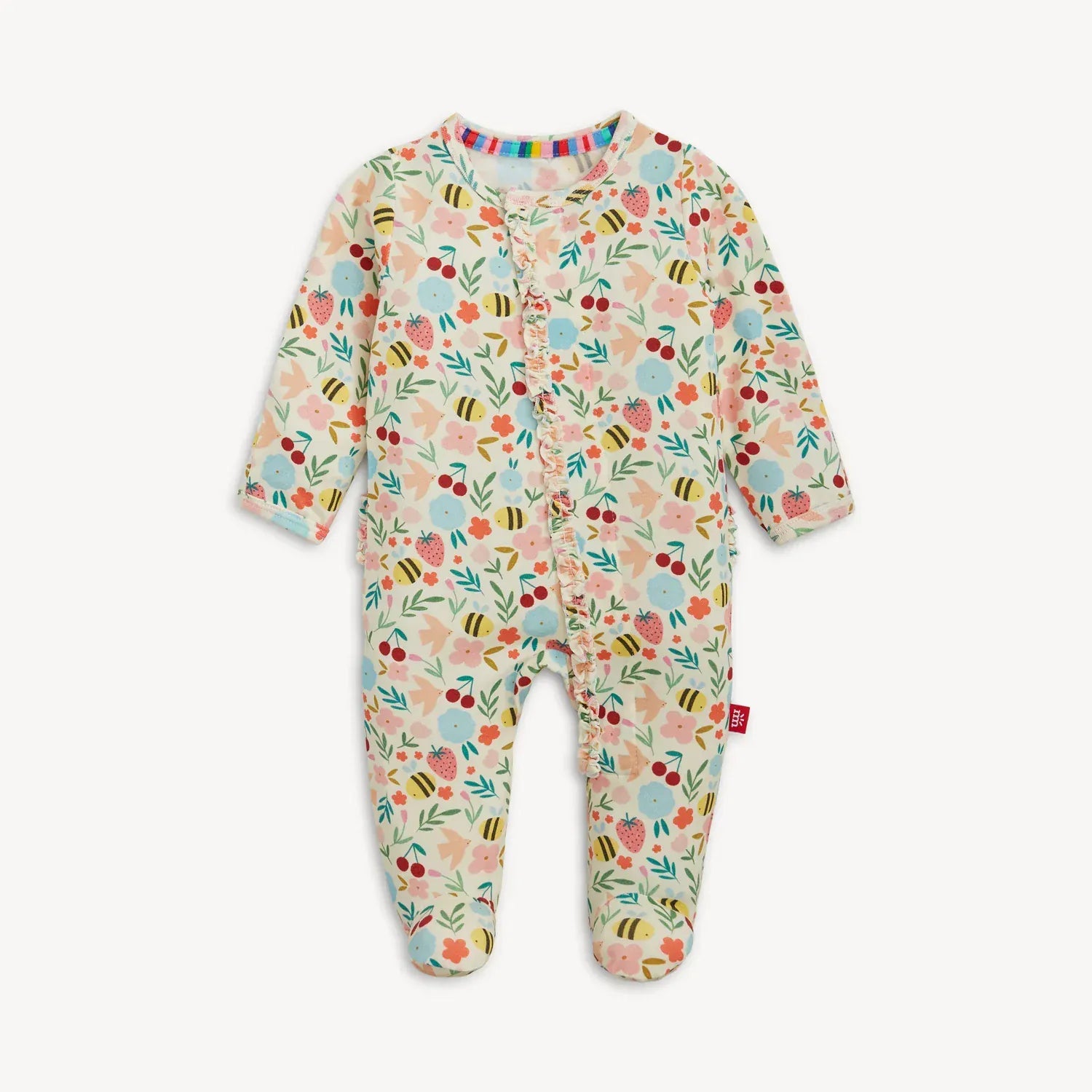 Honey Blossom Magnetic Ruffle Footie Magnetic Me Lil Tulips