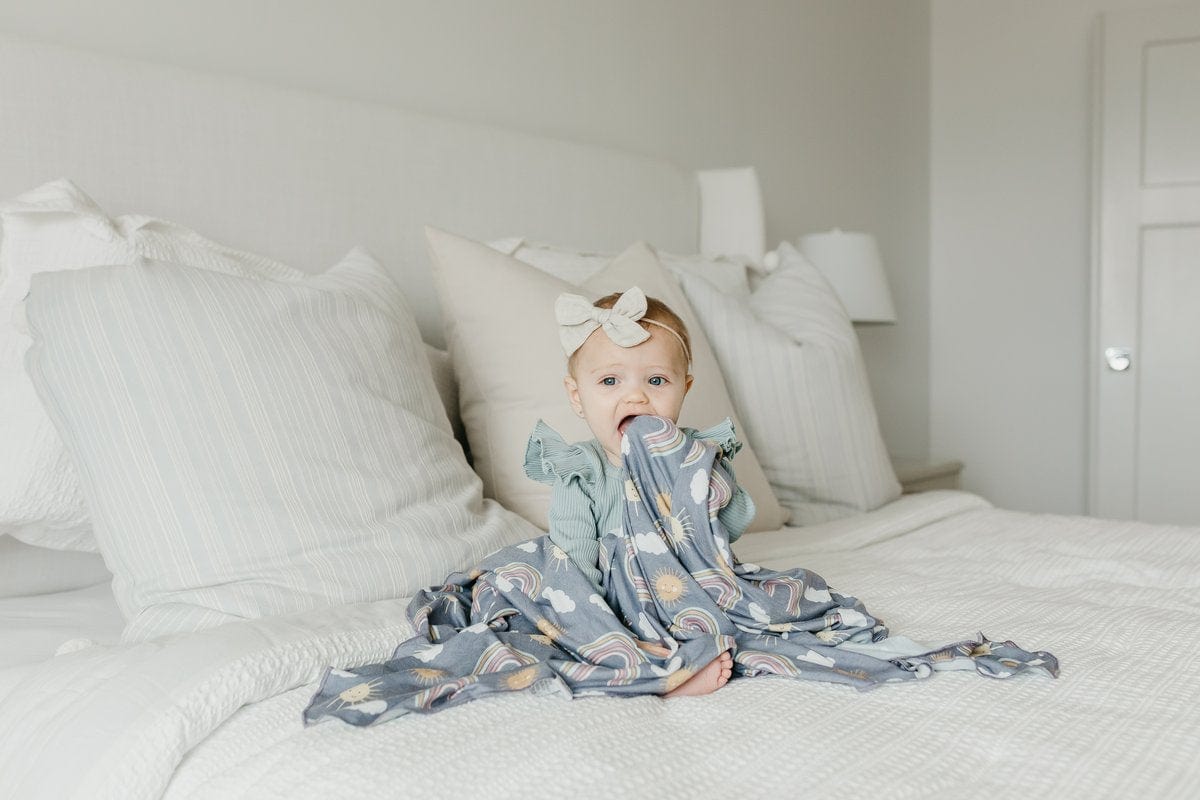 Hope Knit Swaddle Blanket Copper Pearl Lil Tulips