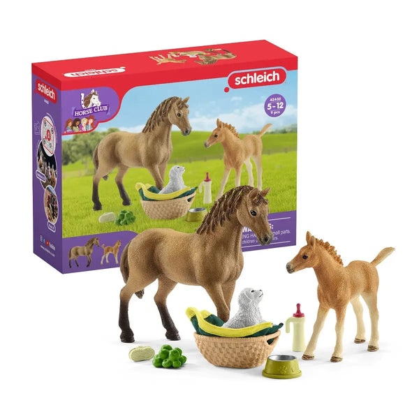 Horse Club Sarah’s Baby Animal Care Horse Toy Playset Schleich Lil Tulips