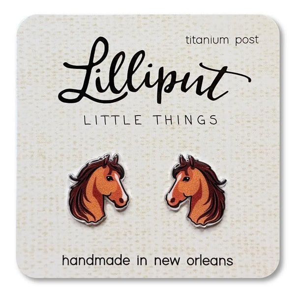 Horse Earrings Lilliput Little Things Lil Tulips