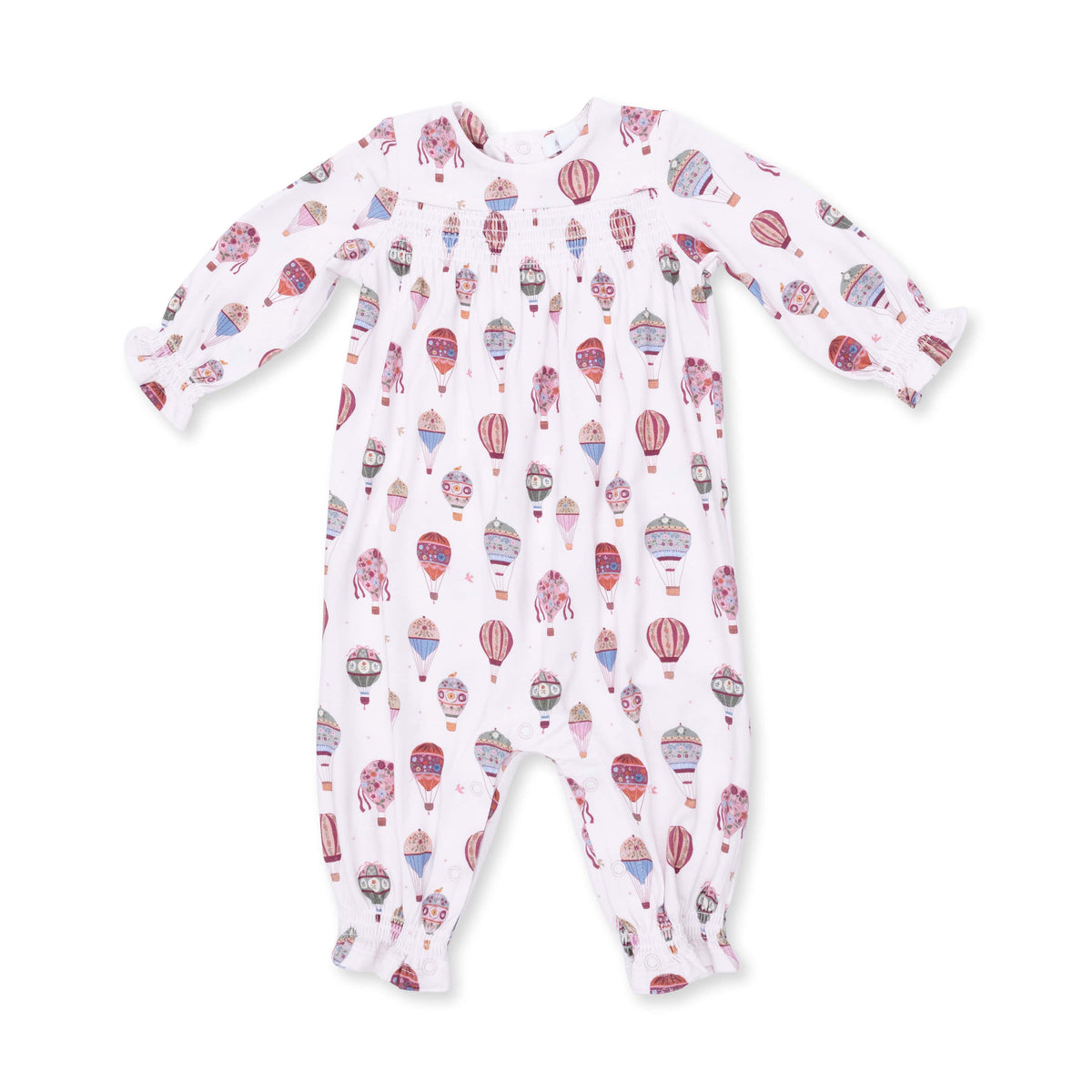 Hot Air Balloon - Smocked Long Sleeve Romper Angel Dear Lil Tulips