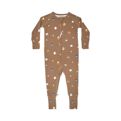 Hot Cocoa Small Ribbed Zip Romper Brave Little Ones Lil Tulips