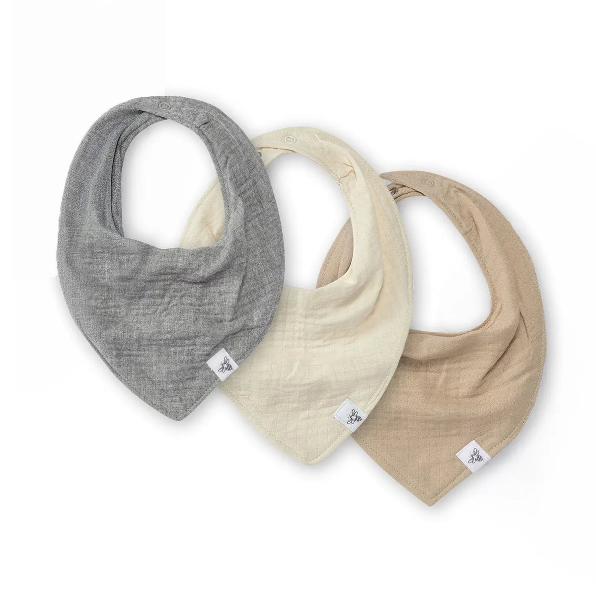 Hummus Organic Baby Bandana Bibs Pack of 3 Burt's Bees Baby Lil Tulips
