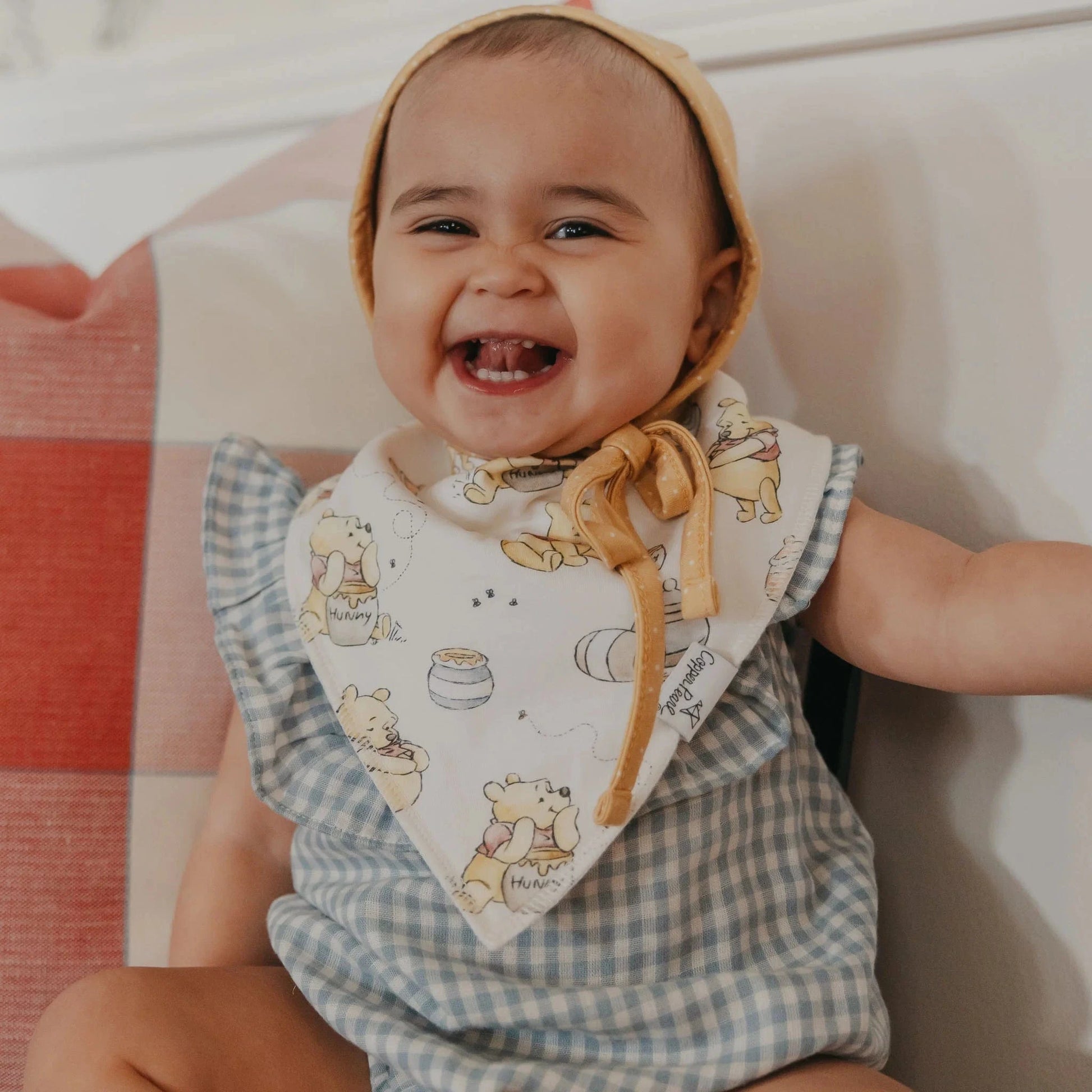 Hundred Acre Wood Banana Bibs Copper Pearl Lil Tulips