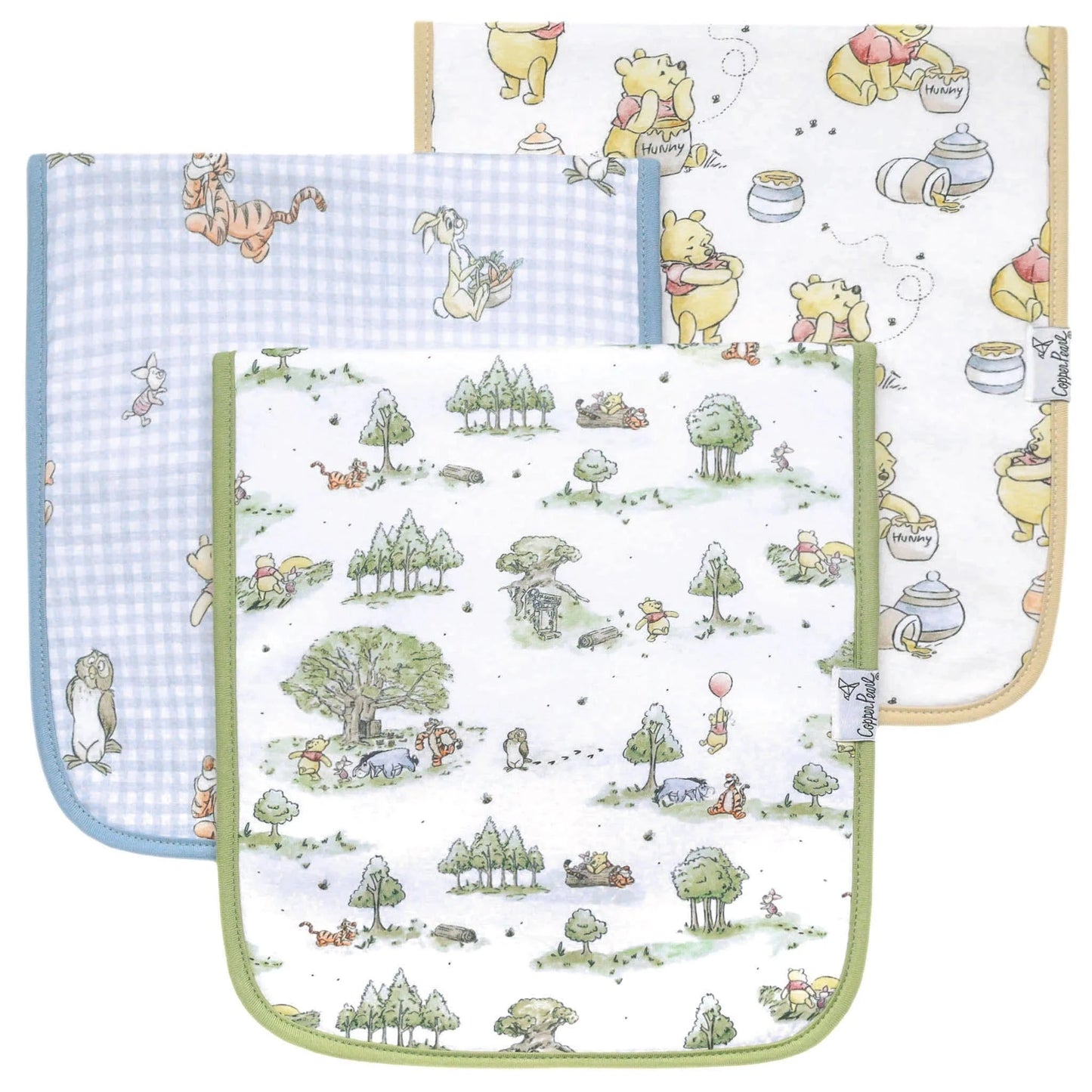 Hundred Acre Wood Burp Cloth Set (3-Pack) Copper Pearl Lil Tulips