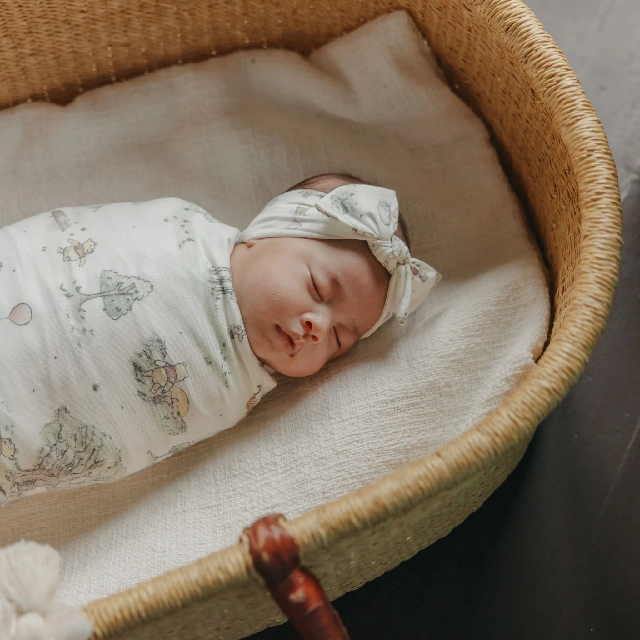 Hundred Acre Wood Knit Headband Bow Copper Pearl Lil Tulips