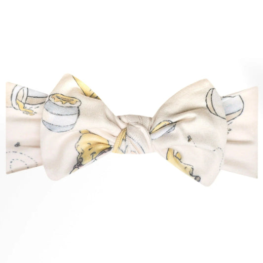 Hunny Knit Headband Bow Copper Pearl Lil Tulips